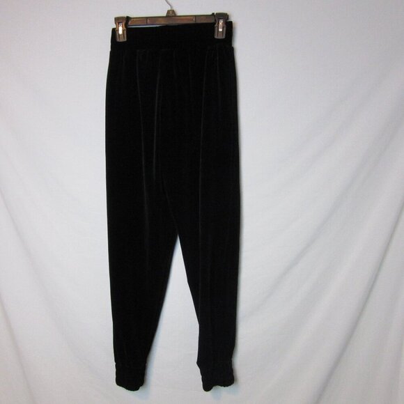 True Religion Sweatpants Velour Joggers Black Velvet Ankle Women's XS - Picture 4 of 5